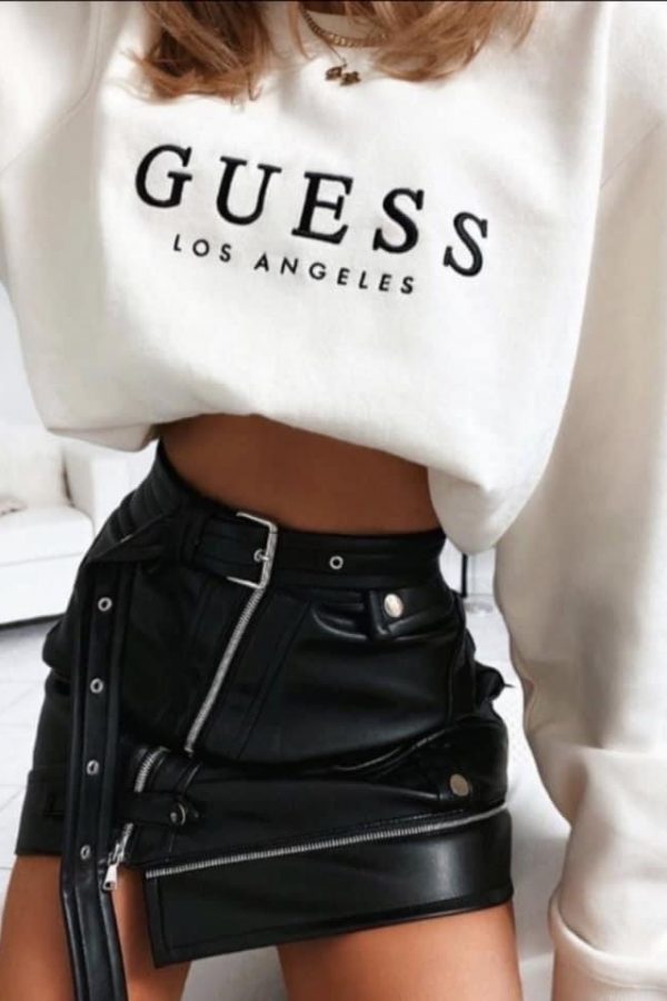 Spódniczka skórzana Neve Black