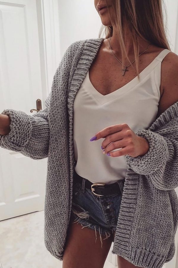 Sweter rozpinany Janet Grey
