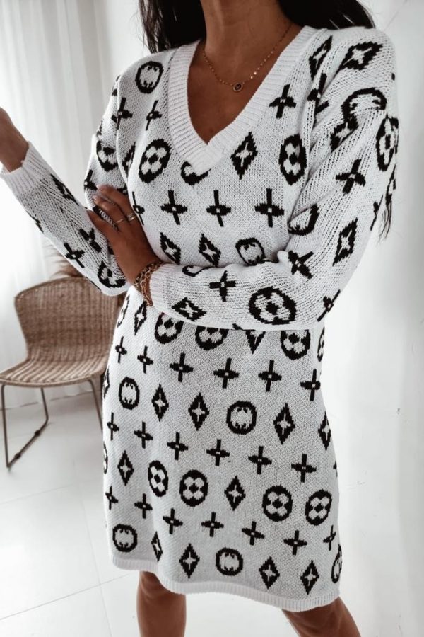 Sukienka sweterkowa Luis White