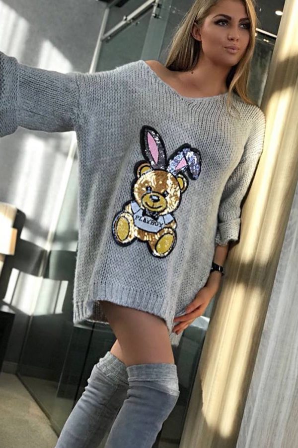 Sweter Misiak Grey